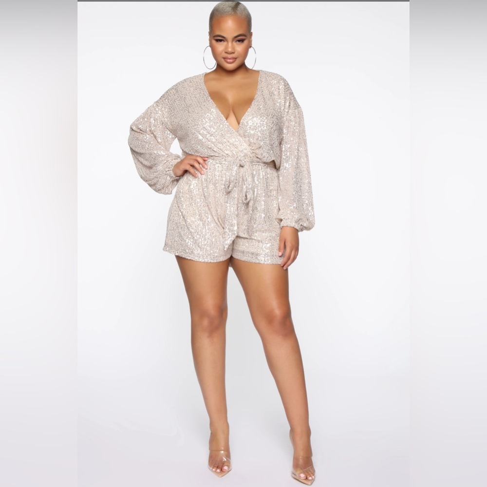 Sequin Silver Romper